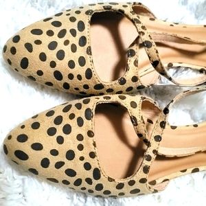 Gap Slip On Slingback  Polka-Dot Flats
